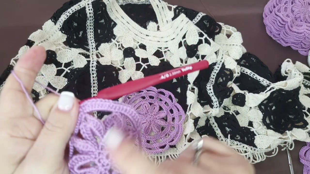 MOTIFLI BOLERO BLUZ YAPIMI ( BÖLÜM 1) #fypviral #crochet #keşfetteyizl #knitting #fyppp