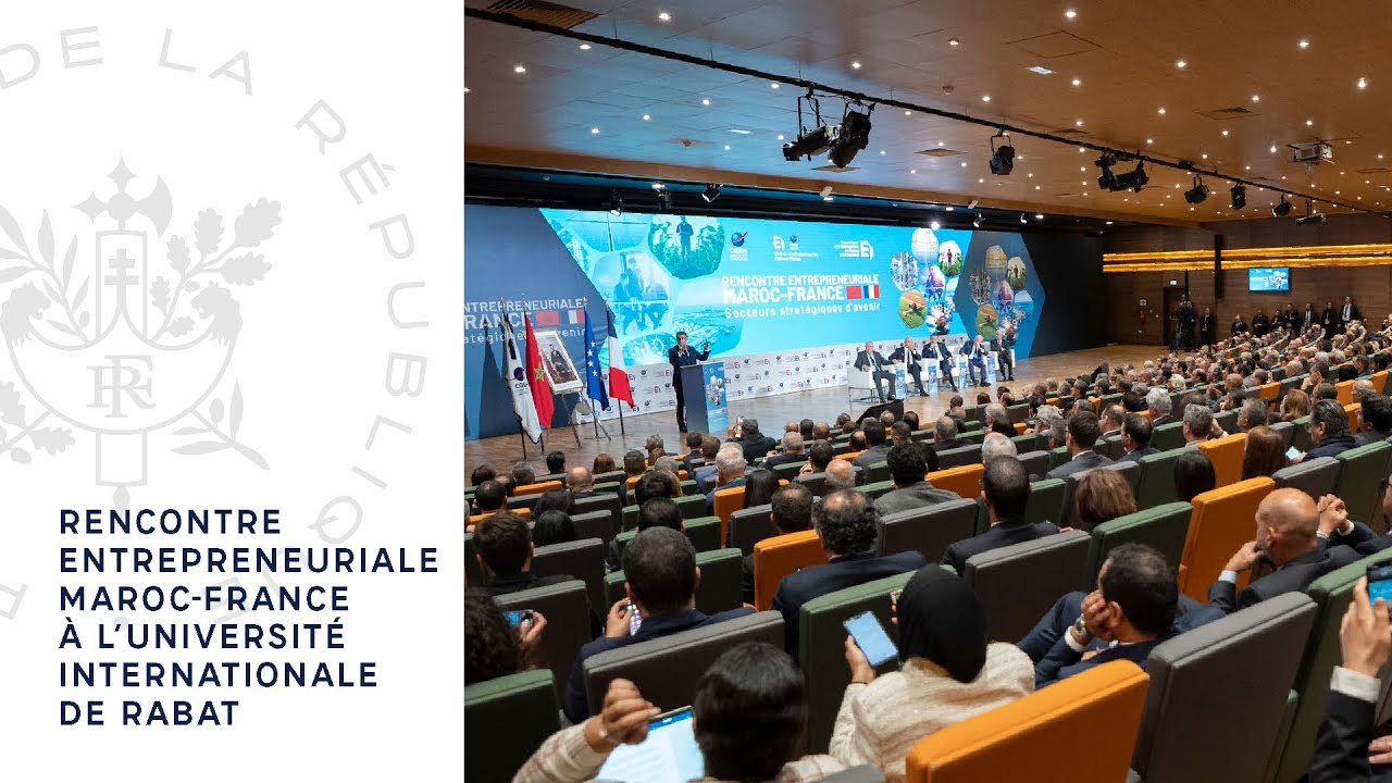 Clôture des Rencontres entrepreneuriales Maroc-France à l’Université Internationale de Rabat.