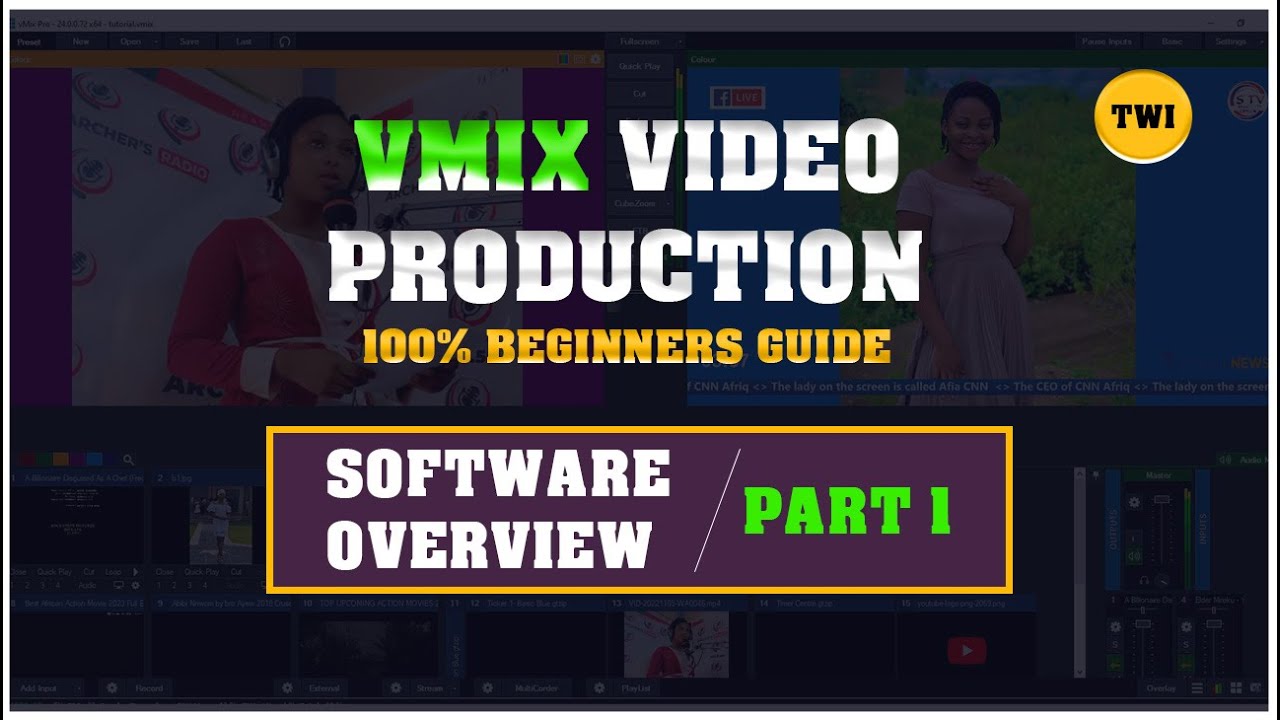 Vmix Masterclass Tutorial For Free - Step-by-Step Beginners Guide -  Live Video Productions - P1 Twi