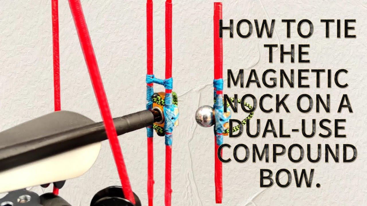 HOW TO TIE THE MAGNETIC NOCK ON A DUAL-USE COMPOUND BOW.#archery #battlefalcon #compoundbow #tools