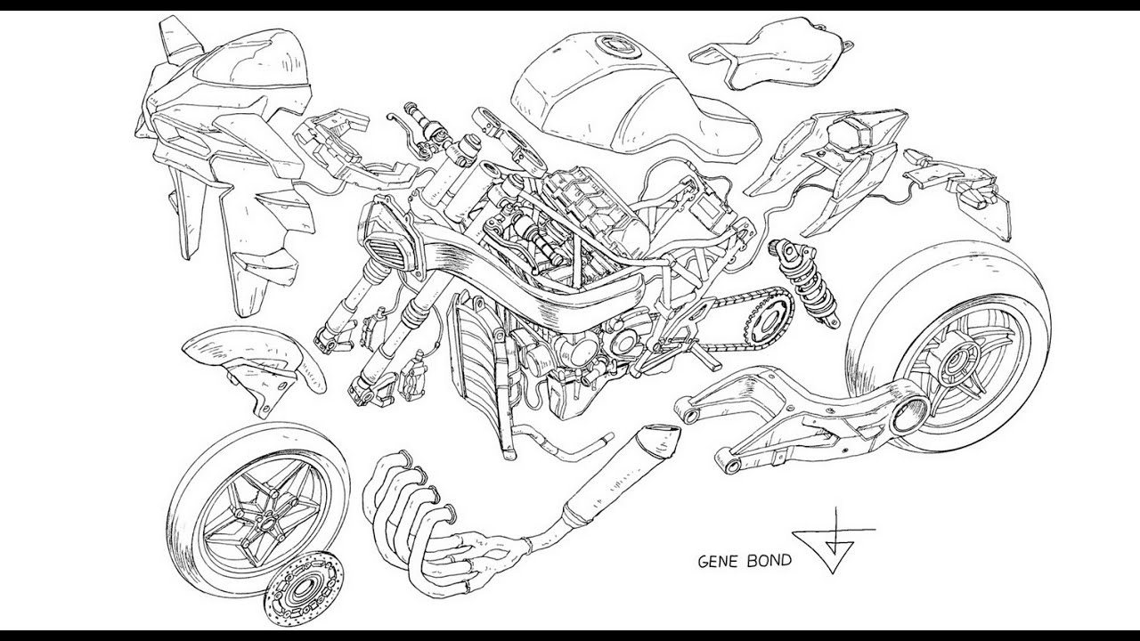 How to draw motorcycles. TURBOCHARGING!