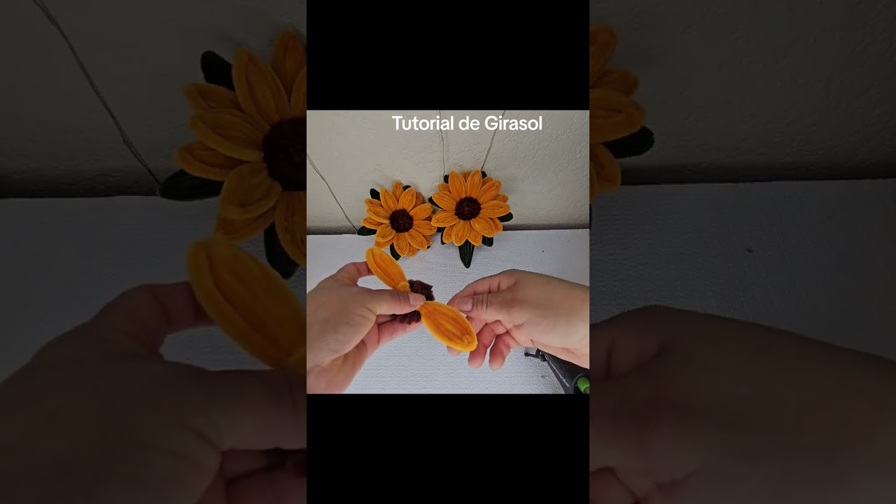 Turial de Girasol con limpiapipas 