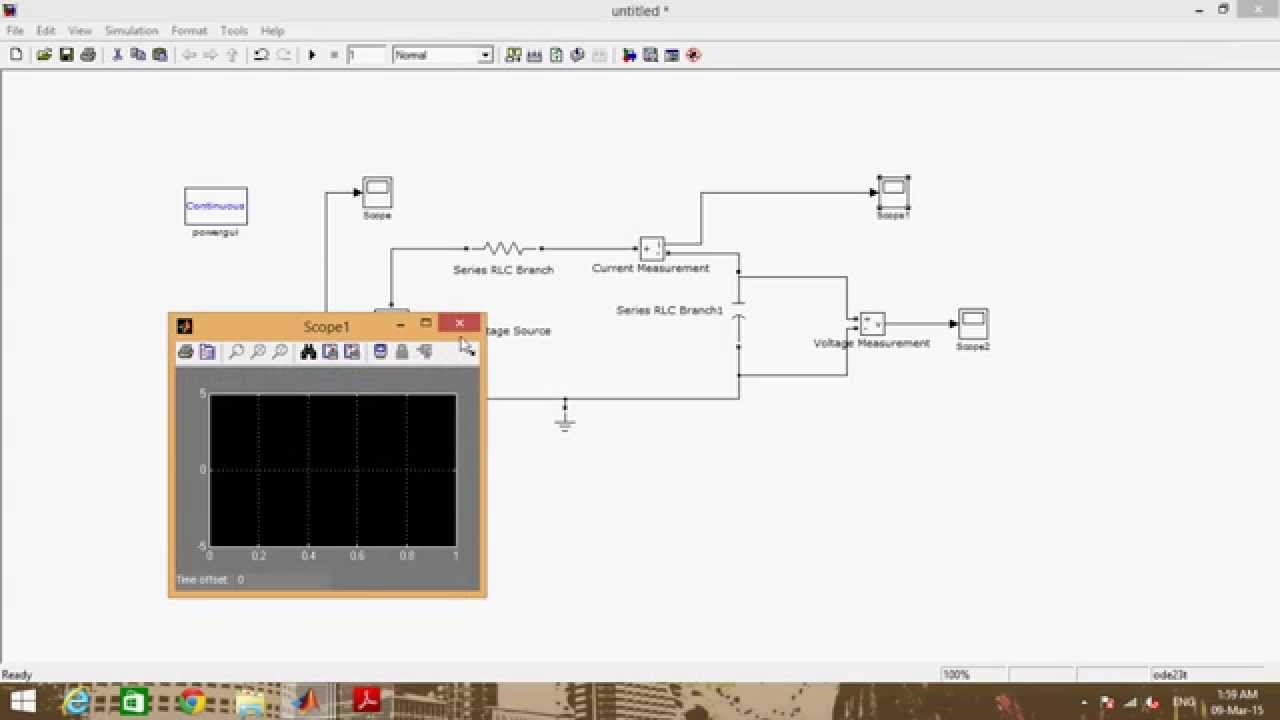 RC circuit matlab simulink