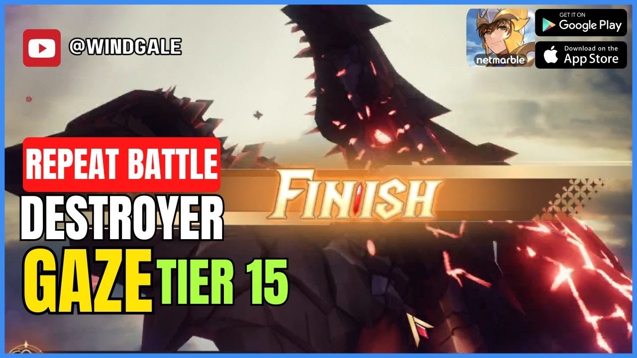 Destroyer Gaze Tier 15 Repeat Battle Aman dan Tenang | Seven Knights Rebirth