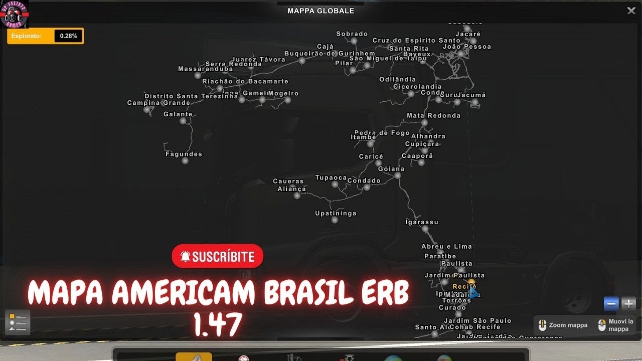 EURO TRUCK SIMULATOR 2 MAPA AMERICAM BRASIL ERB 1.47