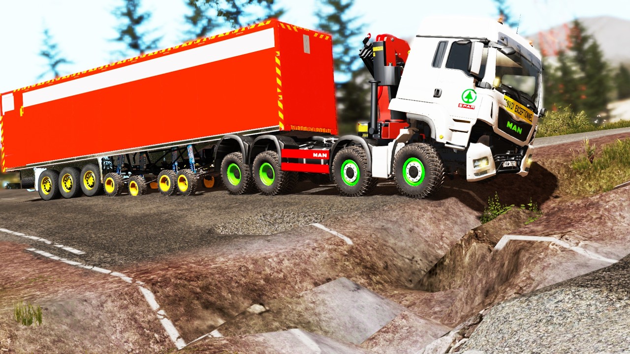 Trucks vs Potholes #76 | BeamNG.DRIVE