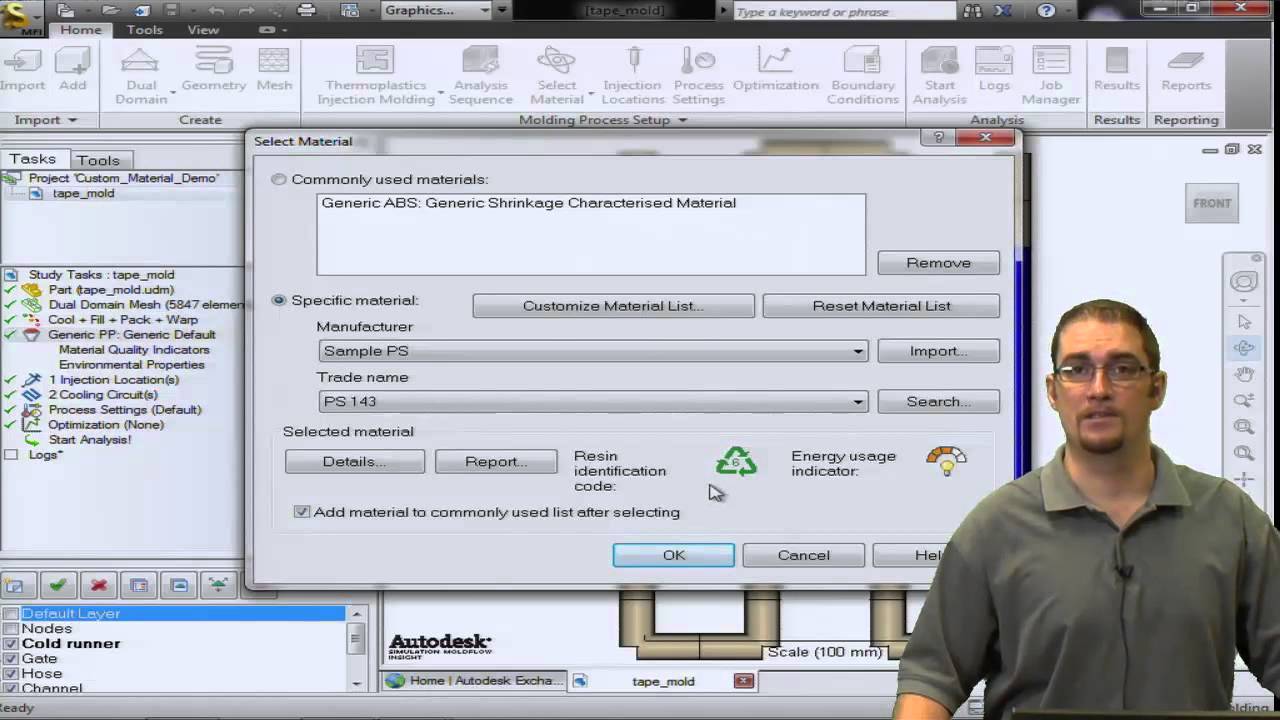 Simulation in Action  Using Custom Materials in Simulation Moldflow