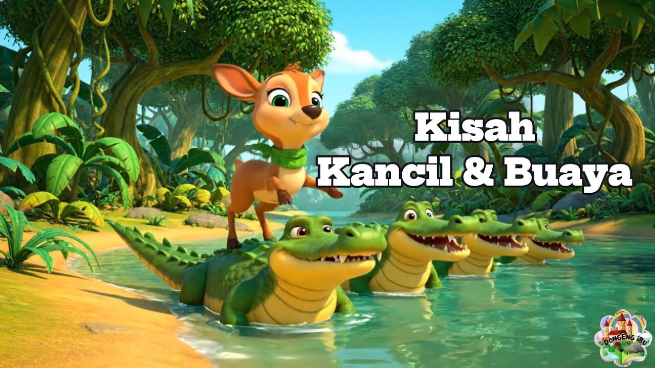 Kisah Kancil dan Buaya | Dongeng Anak Bahasa Indonesia| Dongeng Lucu & Cerdas Untuk Anak