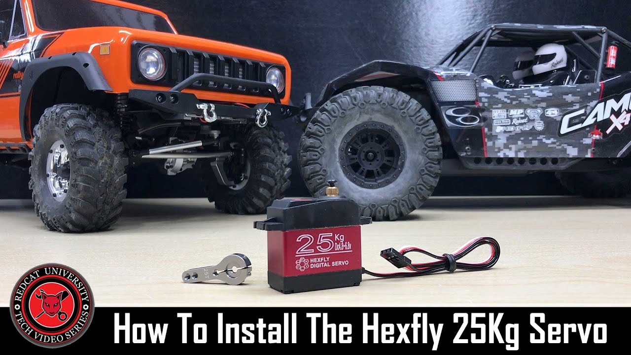 Redcat University - How To - Hexfly 25Kg Servo Install In The Redcat Racing Camo X4 & Gen8 Scout