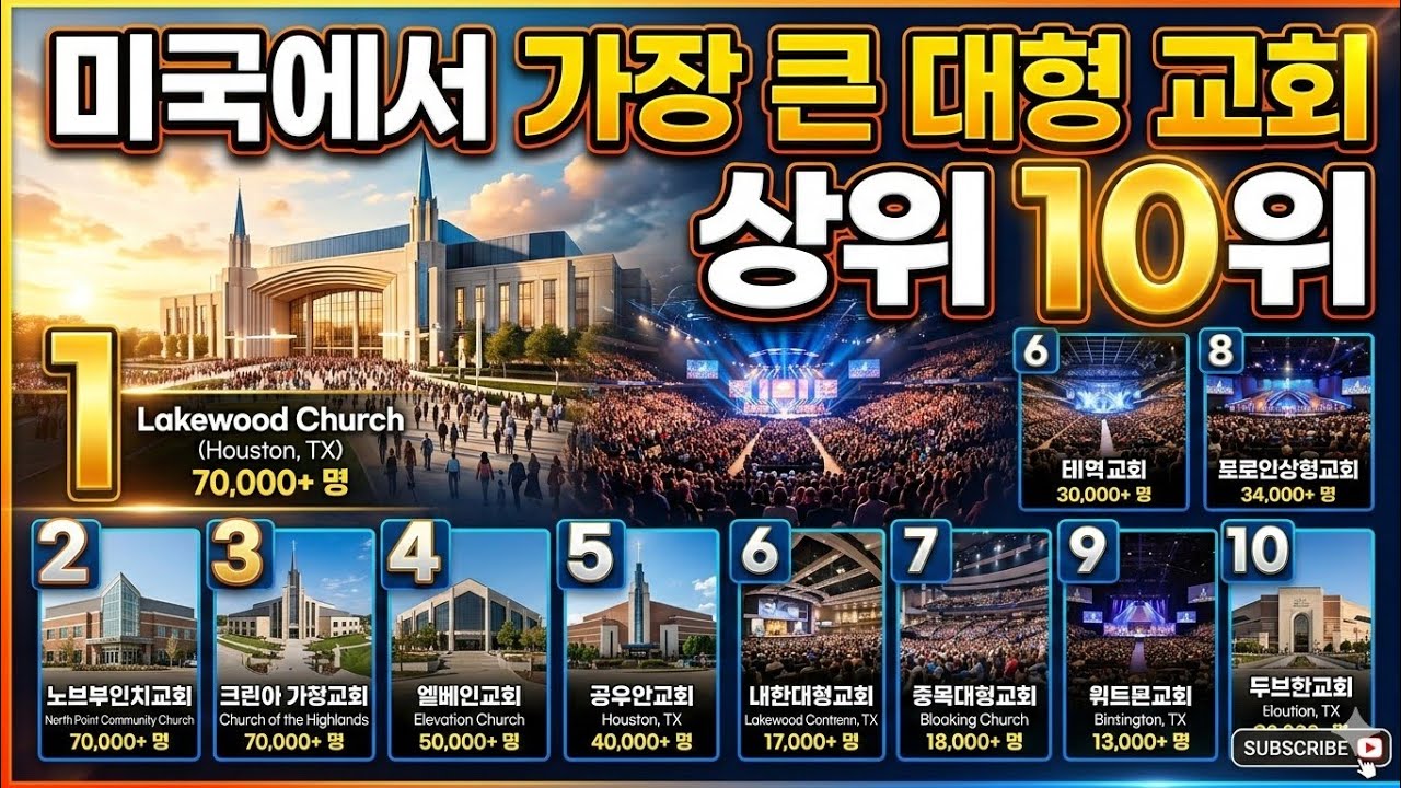 미국 대형교회 TOP 10.