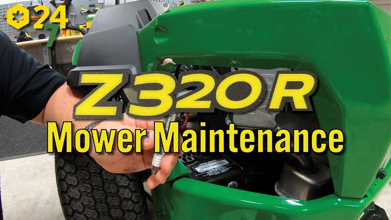 Как обслуживать газонокосилку John Deere Z320R Zero Turn