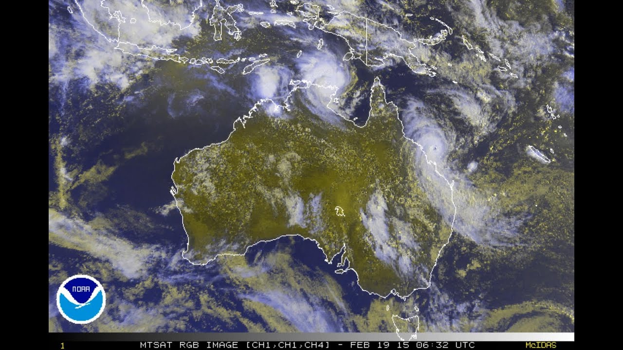 February 17 - 20, 2015 : Severe Tropical Cyclones Lam and Marcia make simultaneous landfalls