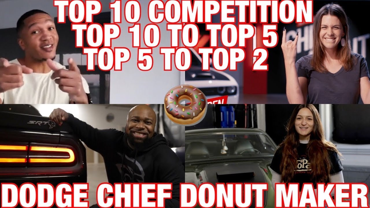 🍩 DODGE CHIEF DONUT MAKER COMPETITION 🍩 - TOP 10 to TOP 5, TOP 5 to TOP 2 - All in 1 Video 🍩😎👍