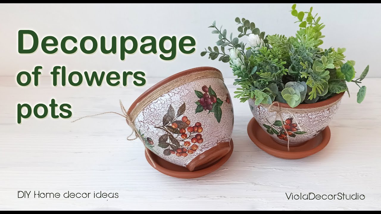 Cute & Easy Decoupage Flower Pots!