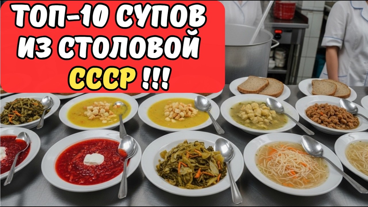 ТОП-10 СУПОВ ИЗ СОВЕТСКОЙ СТОЛОВОЙ, КОТОРЫЕ МЫ ДО СИХ ПОР ГОТОВИМ!!!