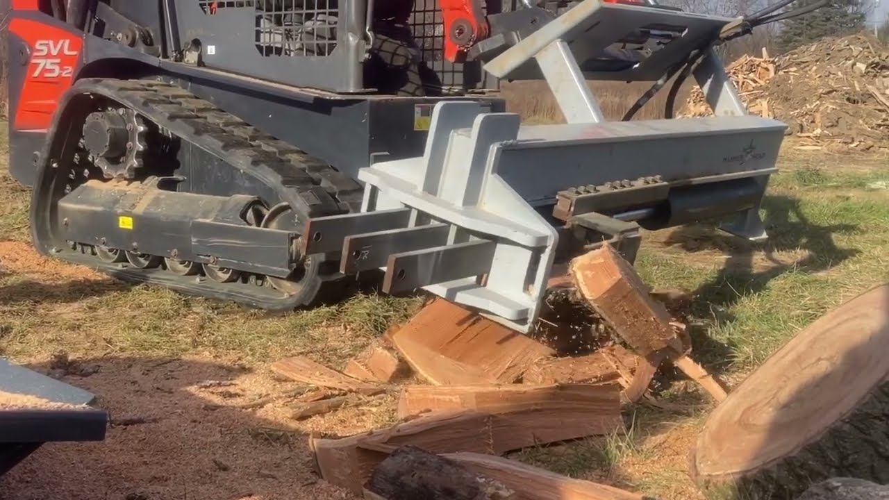 Hammerhead attachments grapple saw Big block log Splitter Trip to ricks wood yard