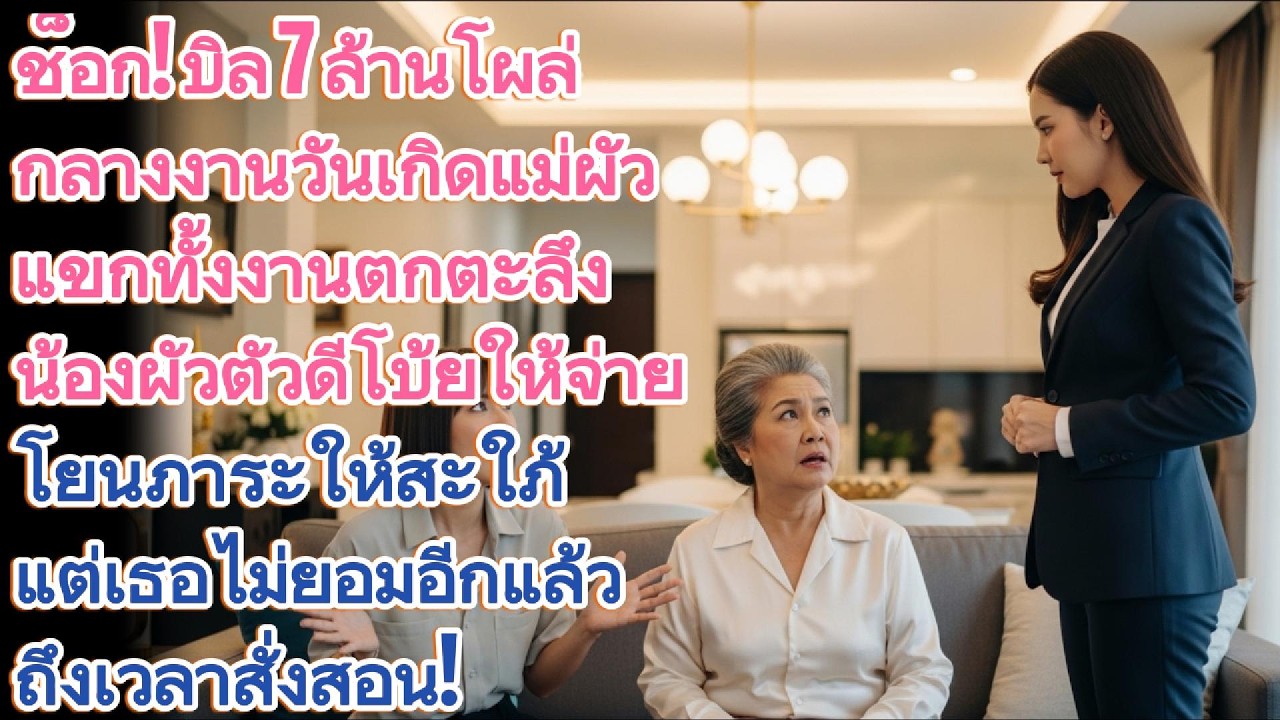 เจอเรียกเก็บ 7 ล้านในงานวันเกิดแม่สามี ฉันเอาคืนจนบ้านแตก! #เรื่องจริง