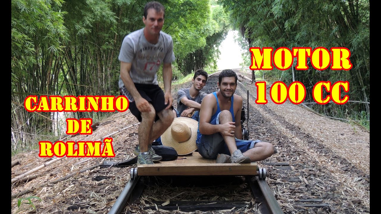 carrinho de rolimã na linha do trem completo