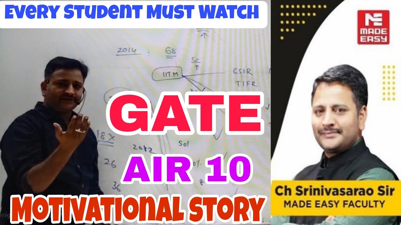 GATE AIR :10 Emotional Story| Students Motivation for GATE 2026 Exam #gate #madeeasy #gate2026 #isro