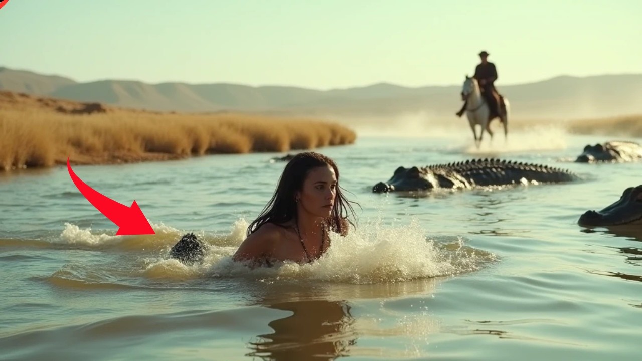 Guerrero apache encuentra a una mujer atrapada en un río lleno de cocodrilos… hasta que