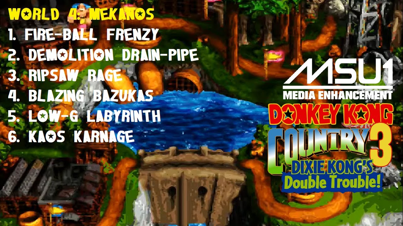 Donkey Kong Country 3 (SNES|GBA MSU1) (103%) (4|9) / World 4: Mekanos [4:3/4K@60]