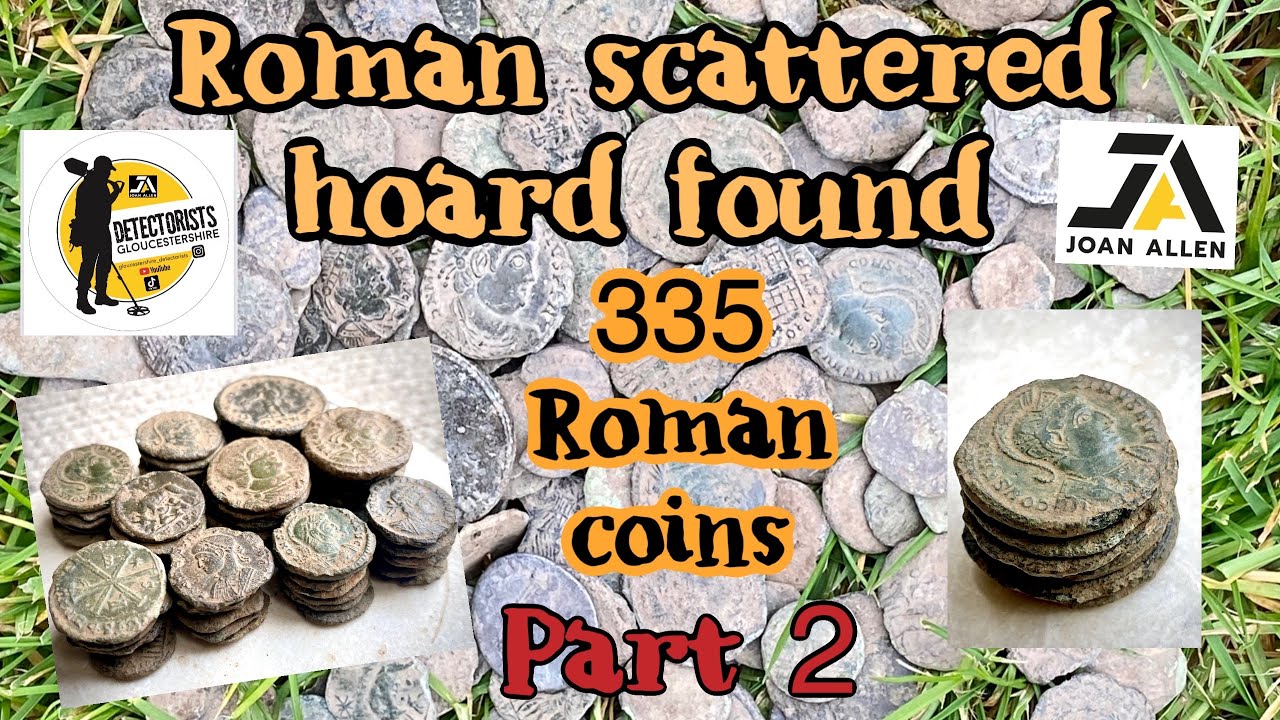 Metal Detecting a Roman Scattered Coin Hoard UK (335 coins found) with the Equinox 600 Part 2