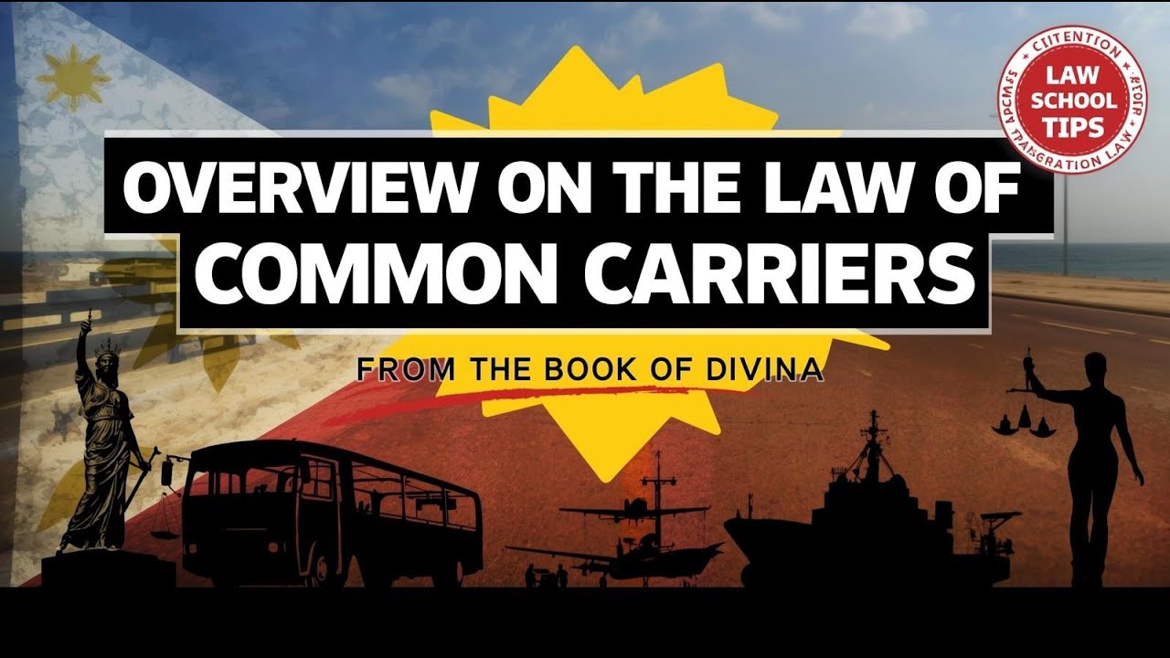Law On Common Carrier Overview From The Book Of Divina | Commercial Law | Google NotebookLM