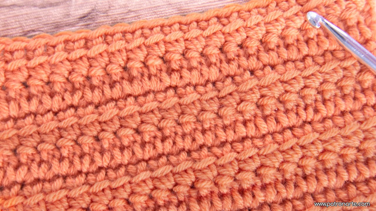 Punto Alto ESPECIAL de Crochet Tupido, Ligero y SIN AGUJEROS: Punto Alto Conectado de Crochet