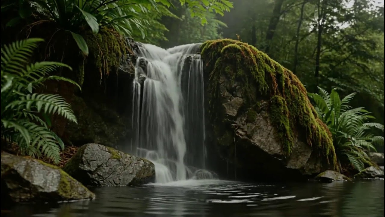 Serene Water Stream with Singing Birds Soundscape for Work