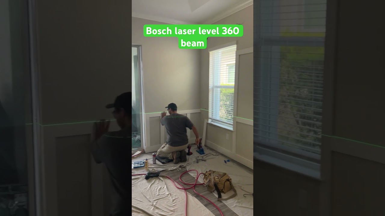 Bosch 360 green laser leveler #tools #construction #carpentry #bosch #levels