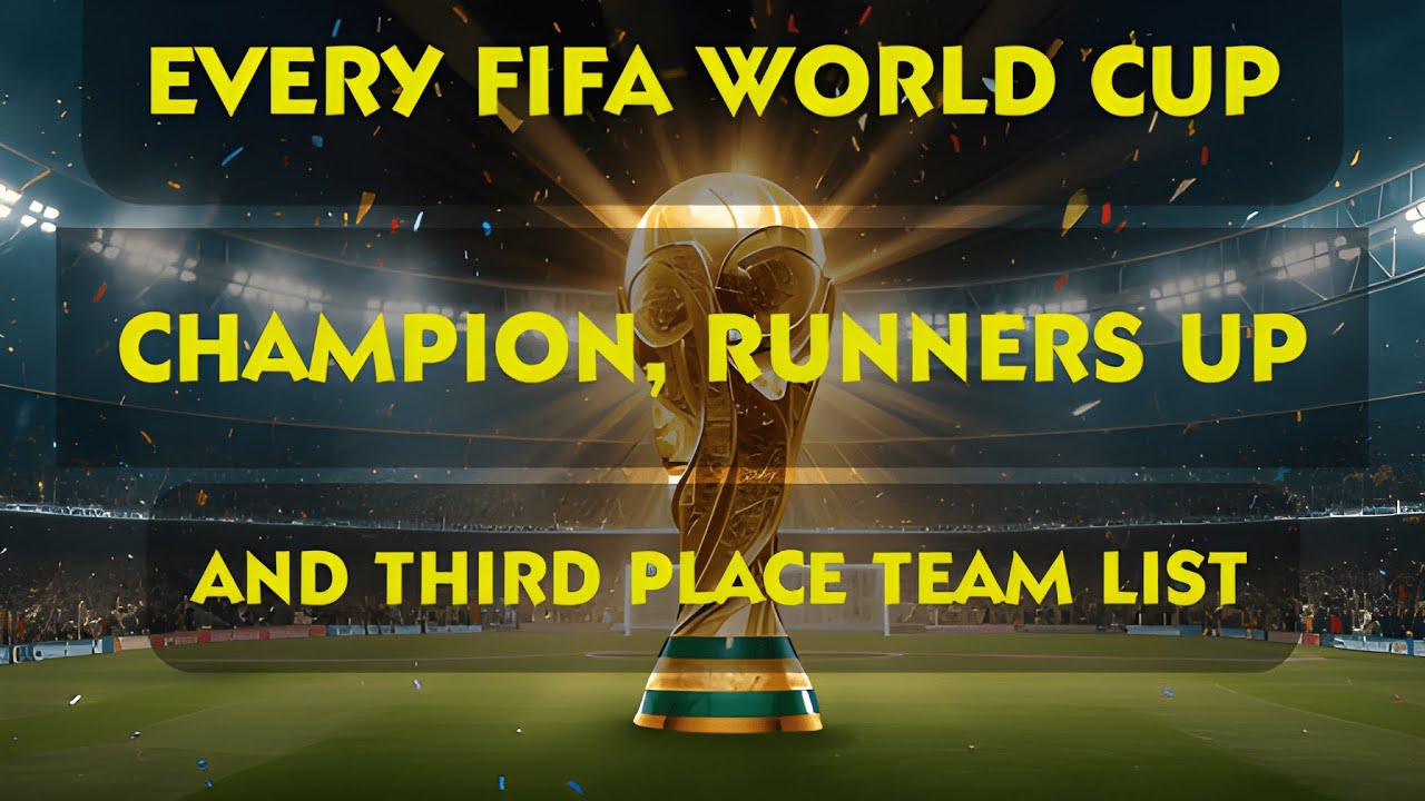 All FIFA MENS World Cup  🏆 Champions, Runners-Up & Third Place Teams