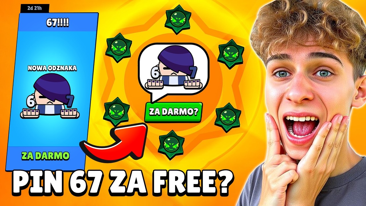 CO TU SIĘ ODWALA? 🤐 NOWY *PIN 67* ZA DARMO DLA KAŻDEGO w BRAWL STARS? 🤷&zwj;♂️