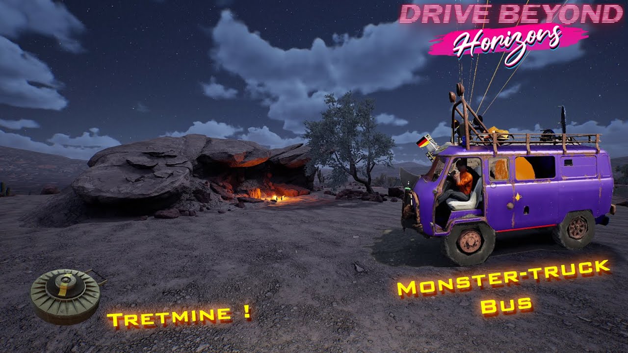 Monstertruck Bus mit Racing-Motor, Achtung Tret-Mine - Drive Beyond Horizons - 05