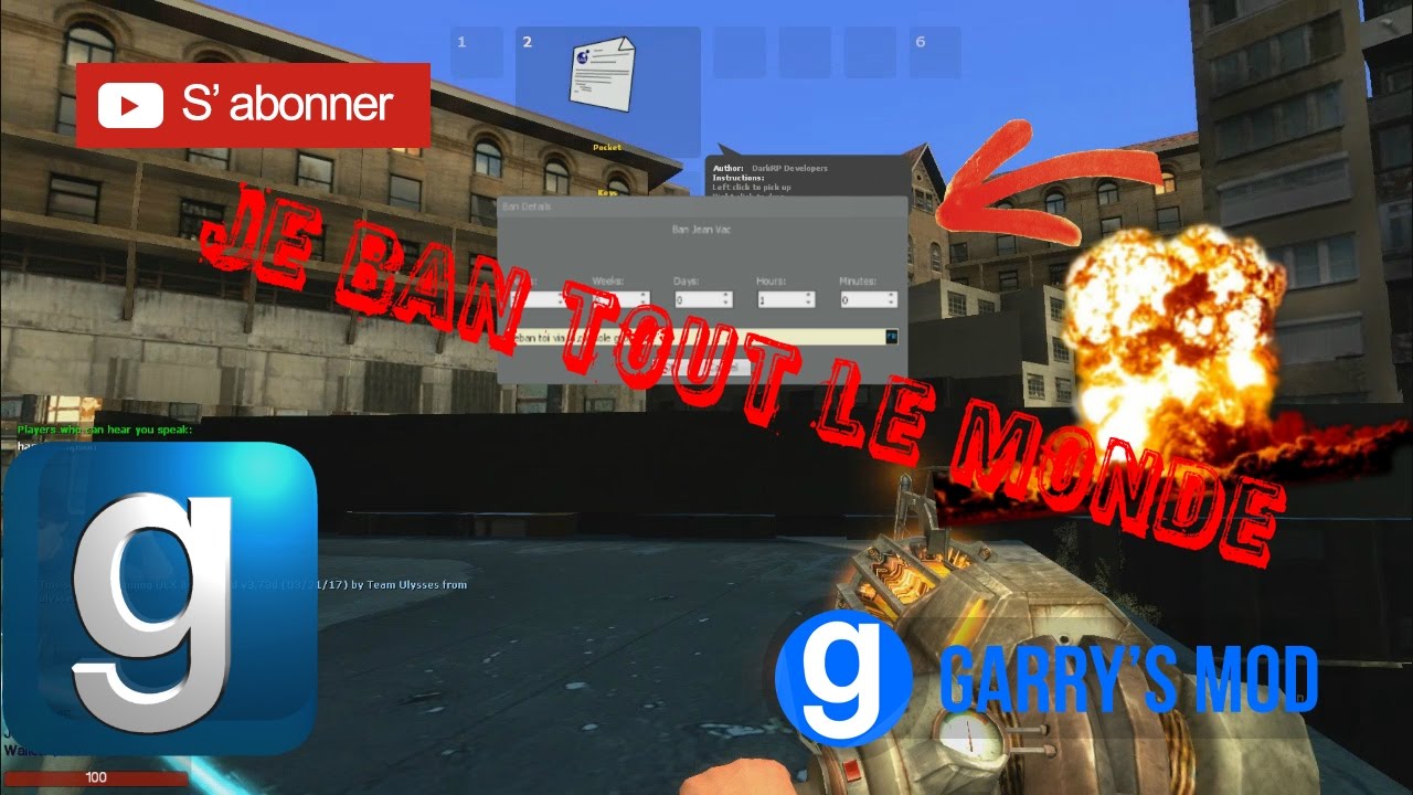 Gmod Troll Darkrp [FR] JE BAN LE FONDATEUR ET TOUT LE STAFF D'UN SERVEUR MAL CODER SUR GARRY'S MOD