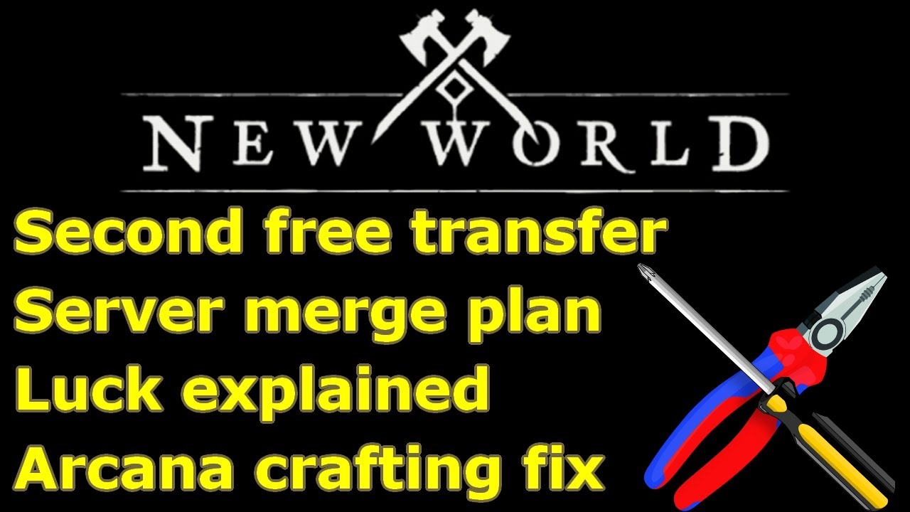 HUGE UPDATE, server merge details, second free server transfer incoming, New World luck system info