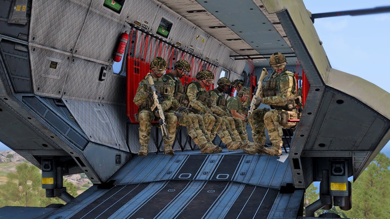 ArmA 3 - MOST REALISTIC FIREFIGHT EVER! US Army Seaknight Helicopter Insertion TACTICAL MISSION [4K]