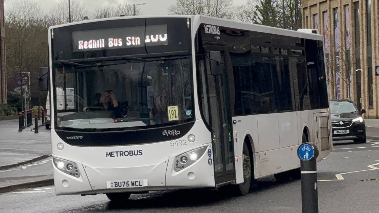 Volvo B8RLE MCV Evora Metrobus 6492 BU75WCL Route 100 Redhill Bus Station 