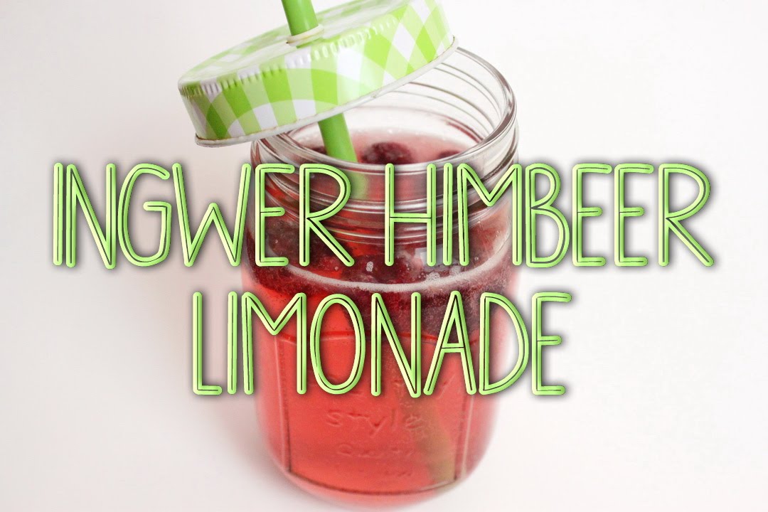 Himbeer Ingwer Limonade selber machen -  gesunde Limo ohne Zucker