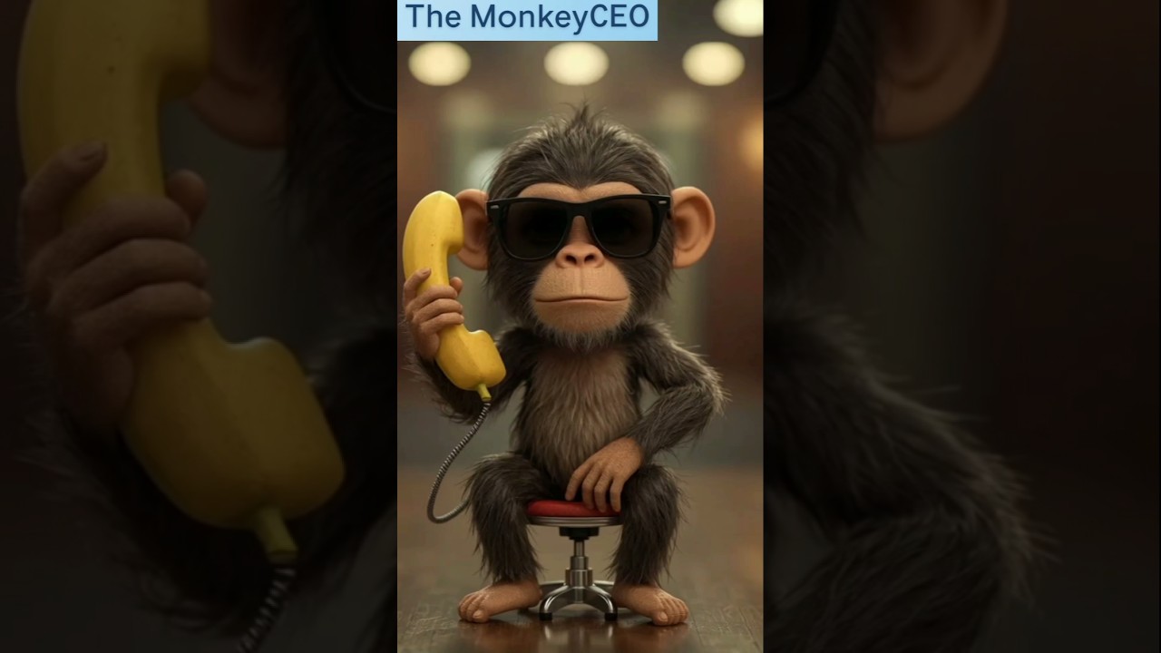 &ldquo;CEO Monkey&rsquo;s First Day at Office 🐒💼 #shorts #ai #cute #monkey