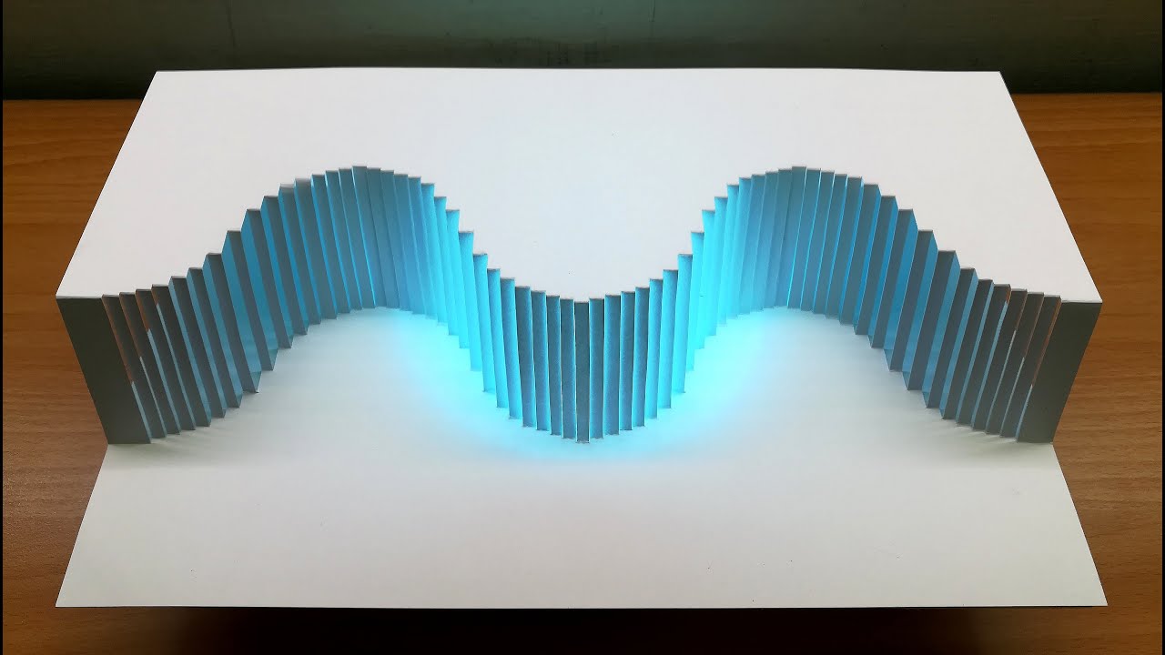 3D Niagara Falls card｜paper art｜pop-up Niagara Falls sculpture｜kirigami architecture｜彈出尼加拉大瀑布卡片