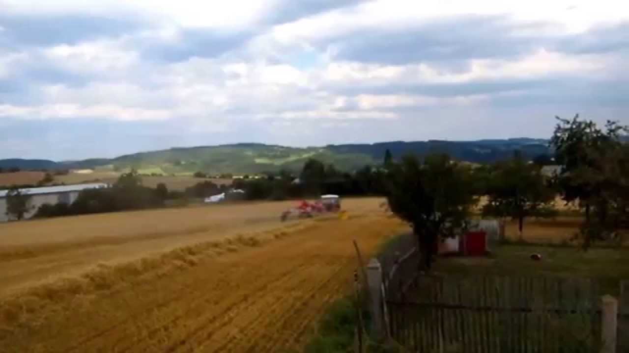 Shrnování slámy v Agro Puklice