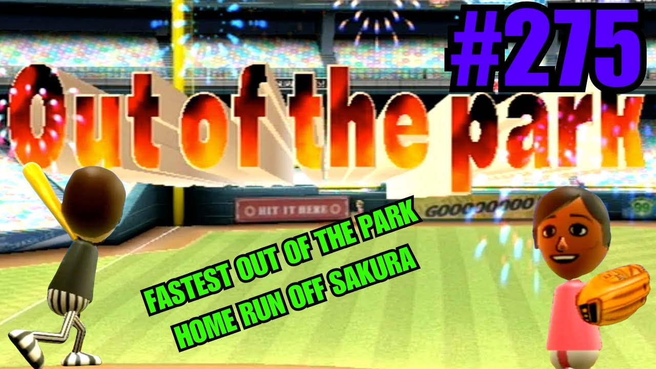 FASTEST OUT OF THE PARK HOME RUN OFF SAKURA IN Wii BASEBALL!