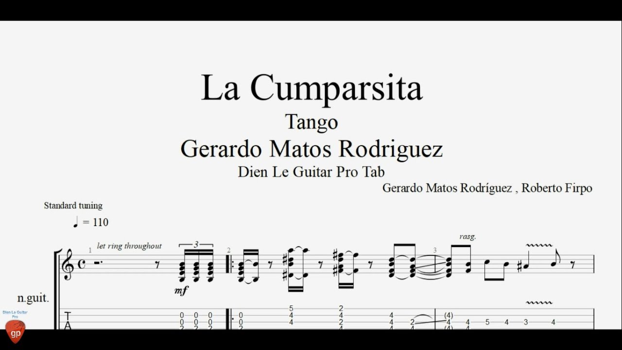 (Tango) La Cumparsita - Guitar Tutorial + TAB
