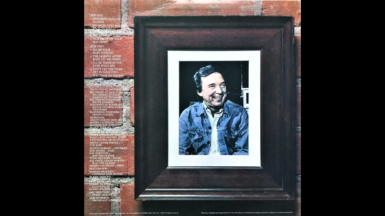 Different Kind Of Flower , Ray Price & The Cherokee Cowboys , 1977