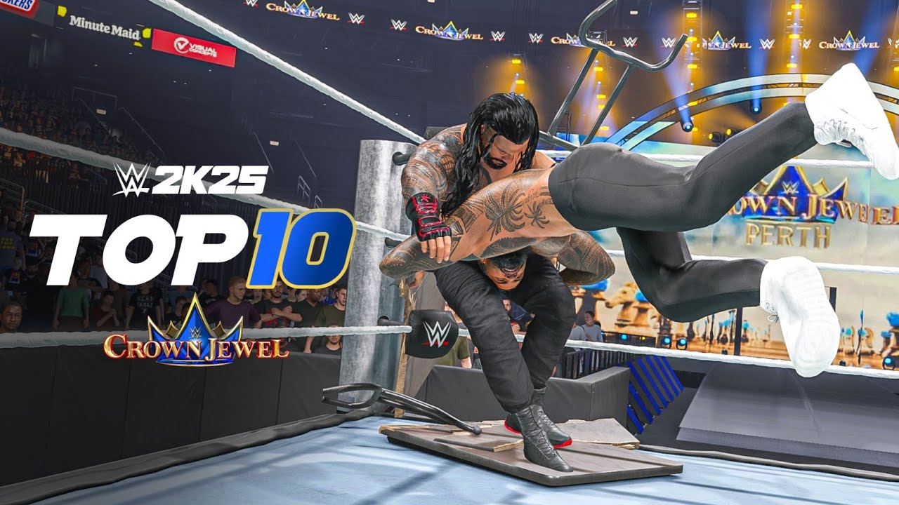 WWE 2K25: Crown Jewel 2025. 10 лучших моментов!