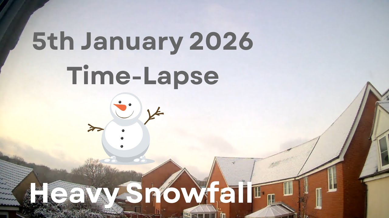 Heavy Snowfall - 5 January 2026 Time-Lapse
