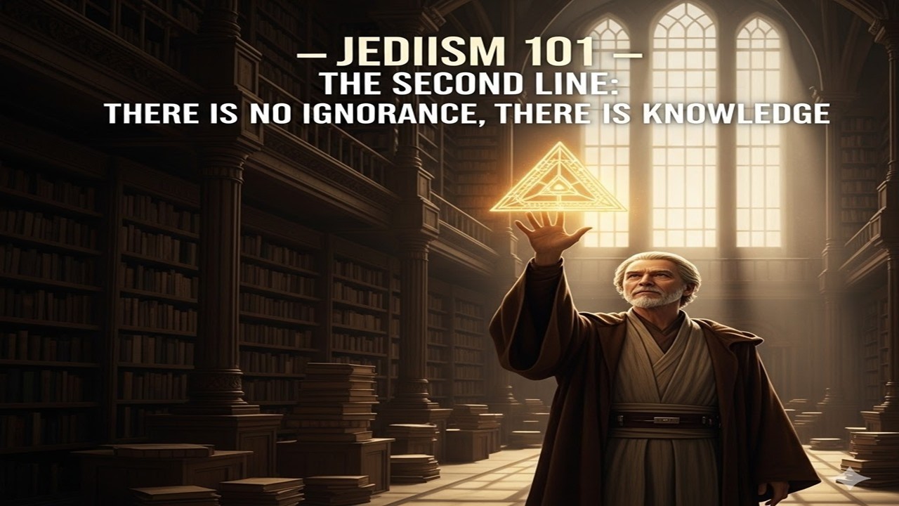 Jediism 101 -- The Second Line: There is no Ignorance, There is Knowledge