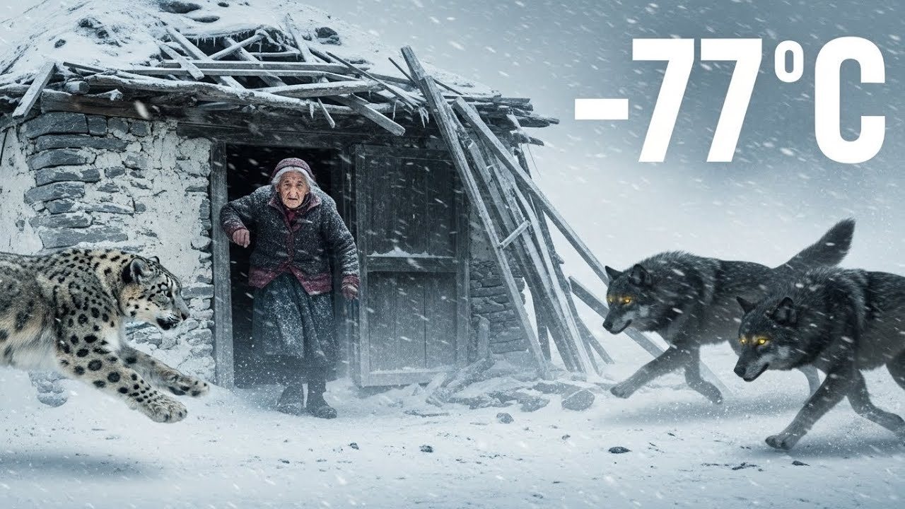 95-Year-Old Widow vs 100 Wolves in–77°C Himalayan Blizzard |Ultimate Survival Bond with Snow Leopard