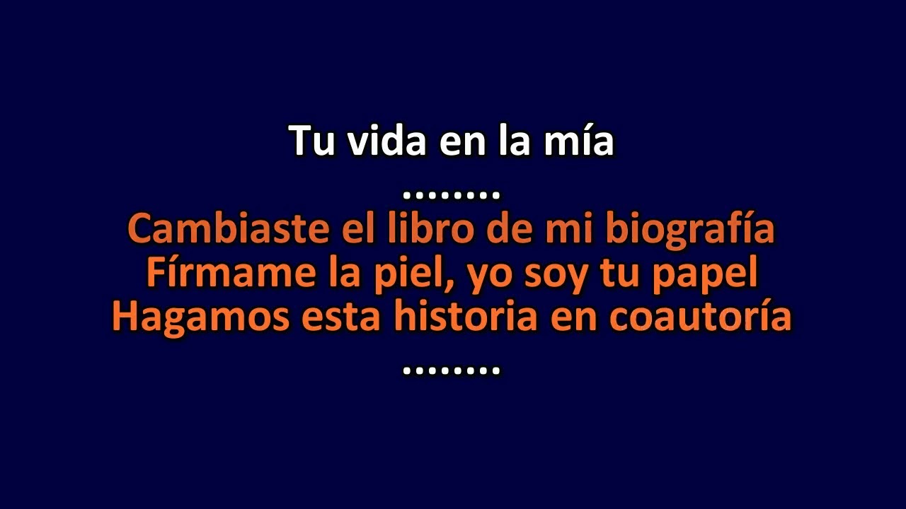Marc Anthony - Tu Vida En La Mía - Karaoke Instrumental Lyrics - ObsKure