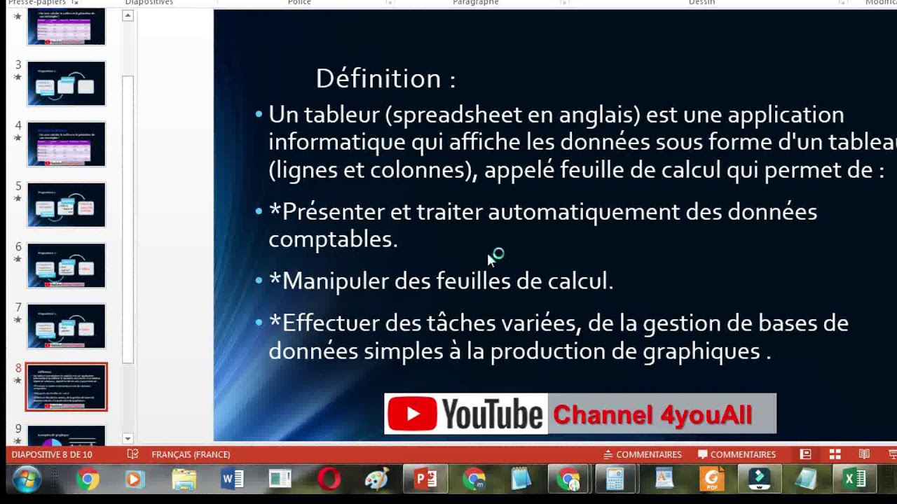 introduction tableur Microsoft Excel 2013